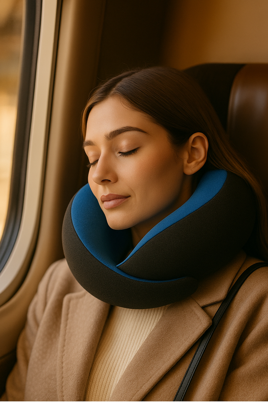 ✈️ DriftAura™ U-Shaped Memory Foam Travel Pillow