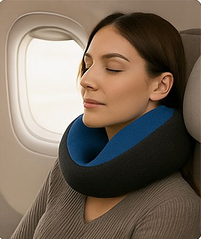 ✈️ DriftAura™ U-Shaped Memory Foam Travel Pillow